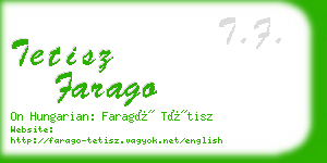tetisz farago business card